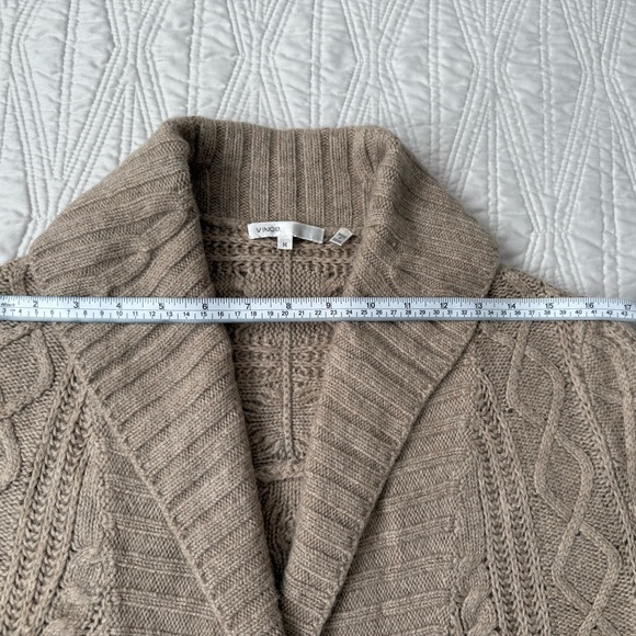 VINCE!!! Cashmere-alpaca-wood open front Cardigan - Picture 10 of 10